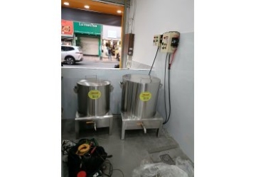 Nồi Điện Hầm Xương 200L 2 Lớp Và Nồi Nấu Bún Bò 120L 2 Lớp 